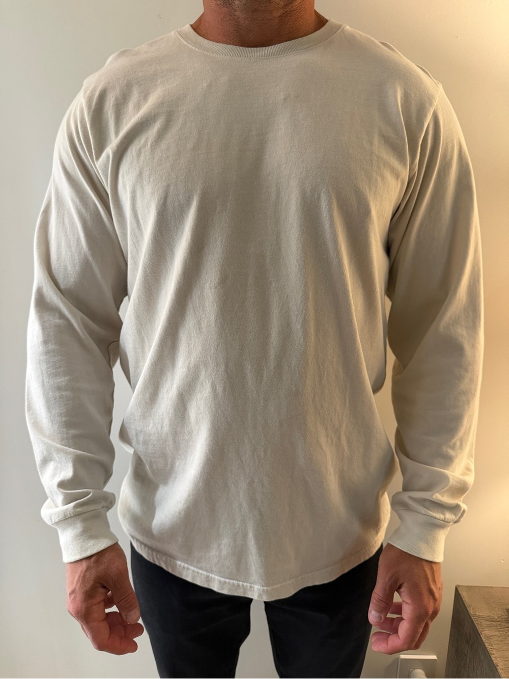 TALENTLESS Crewneck Tee Long Sleeve – Neutral Cream